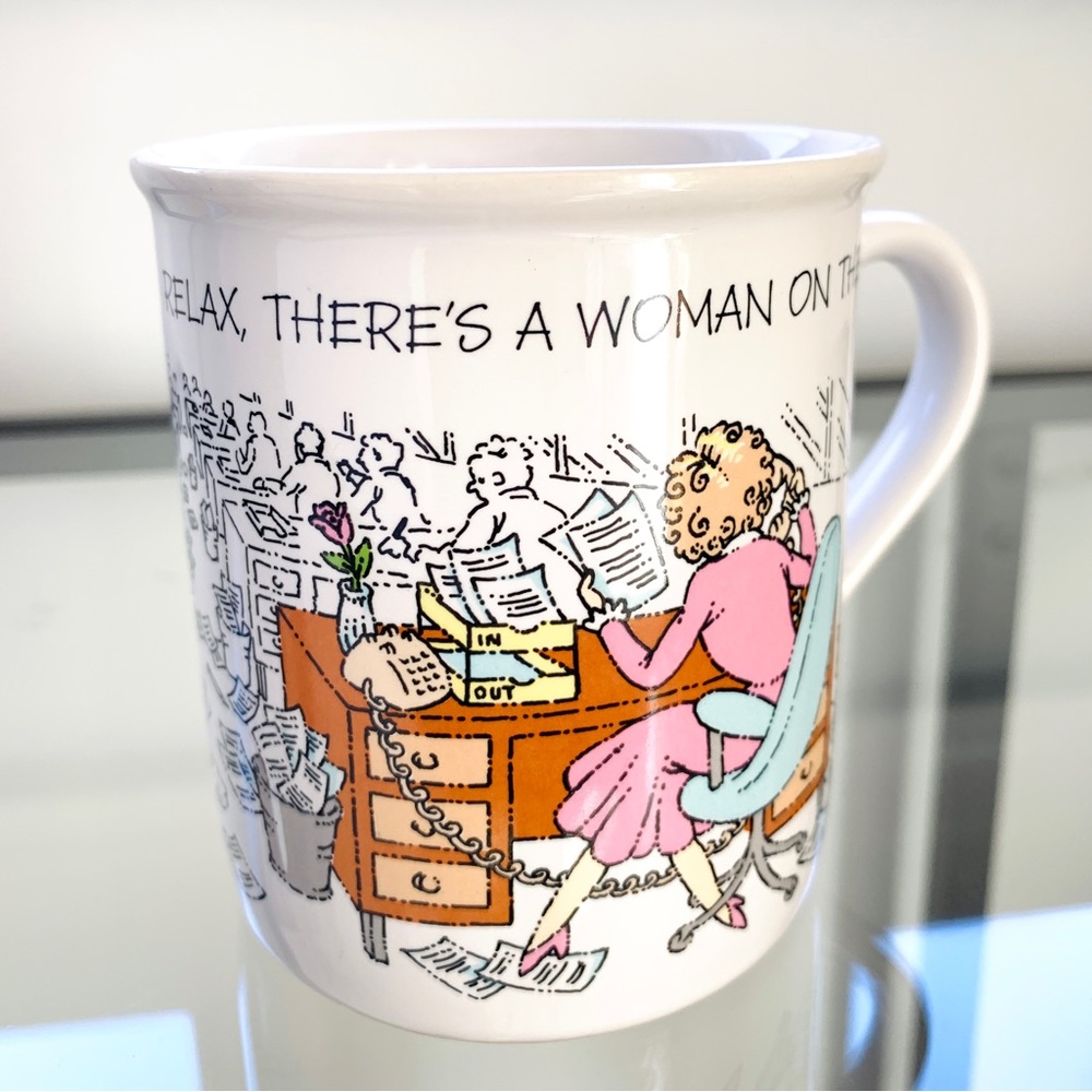 Funny 80s Vintage Mug Female Coworker Gift Secret Santa Office Boss Babe